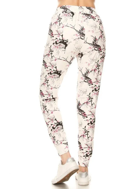 Buttery Soft Printed Joggers with Drawstring.