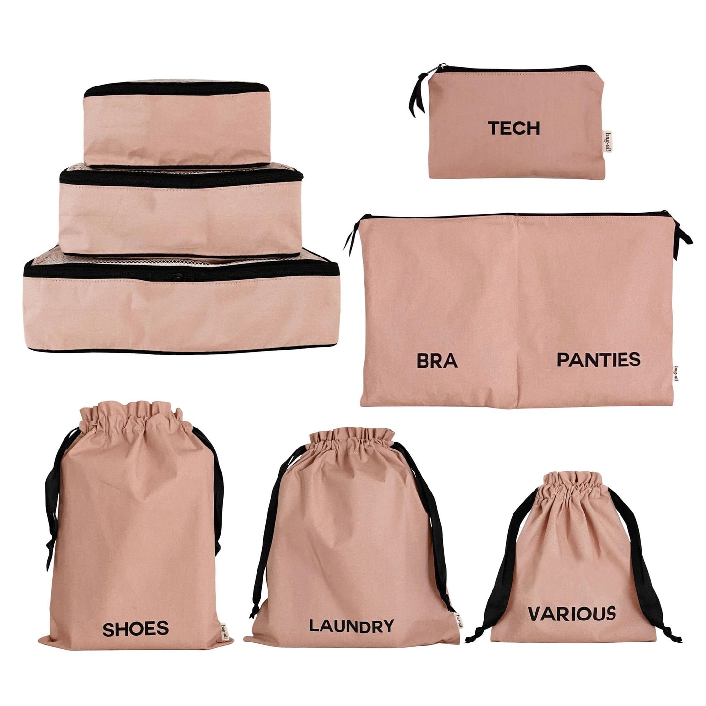 BA Travel Set | 8pc Pink/Blush