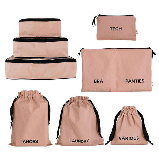 BA Travel Set | 8pc Pink/Blush