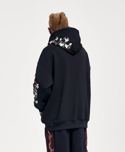 Flowers Embroidery Hoodie