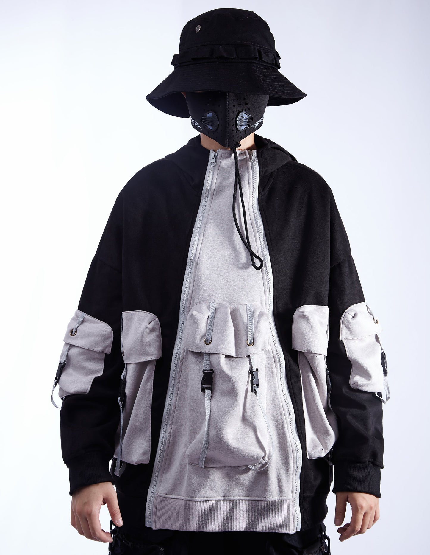 Patchwork Functional Hoodie