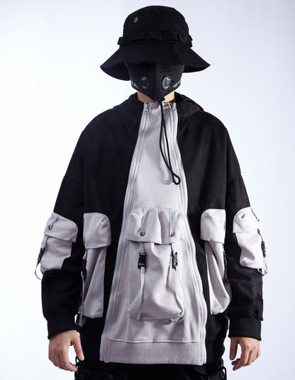 Patchwork Functional Hoodie