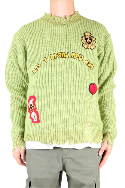 Orion Heavy Gauge Ripped Knit Sweater
