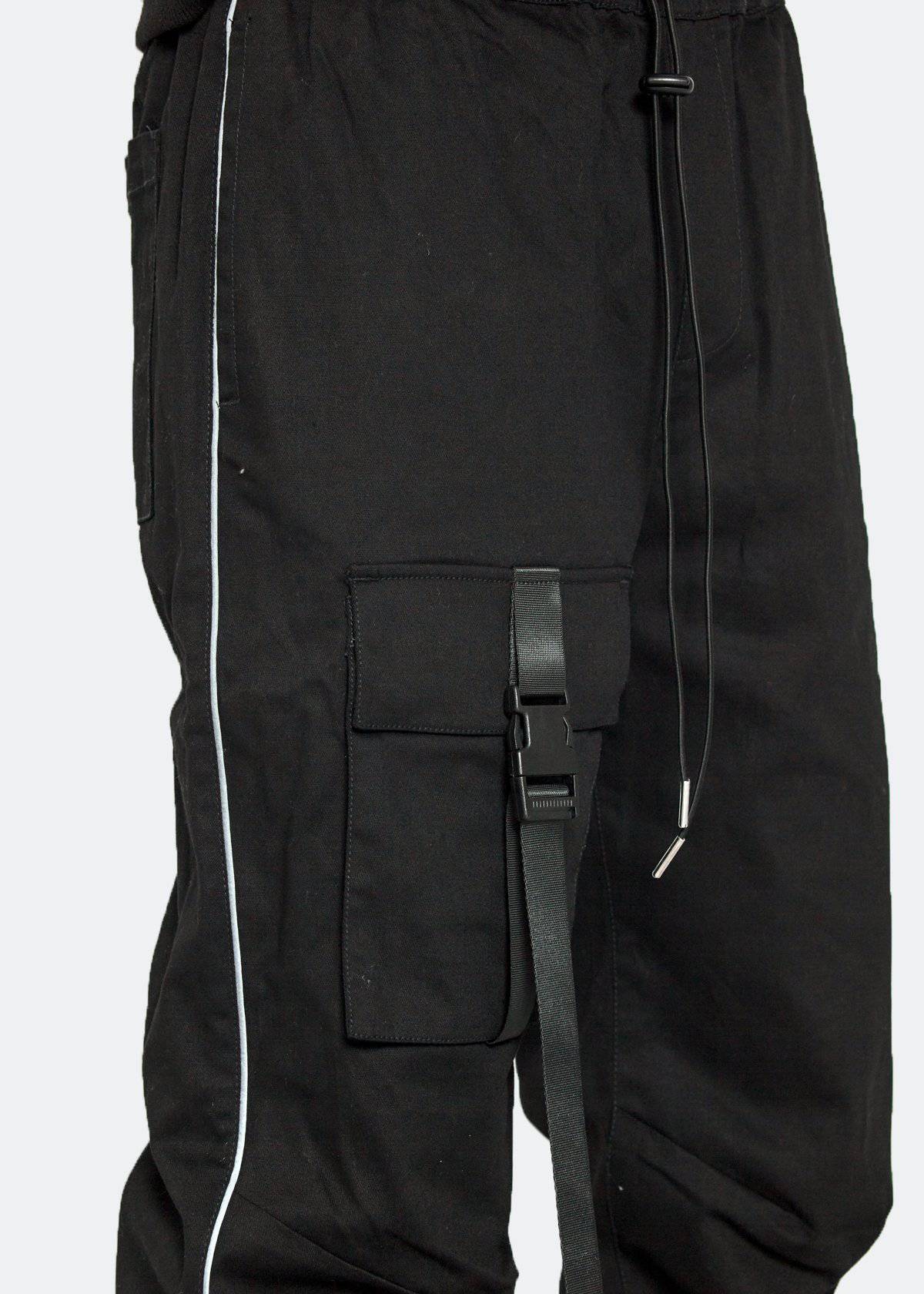 Tactical Strap Cargo Joggers | Black