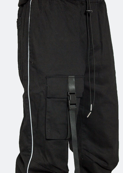 Tactical Strap Cargo Joggers | Black