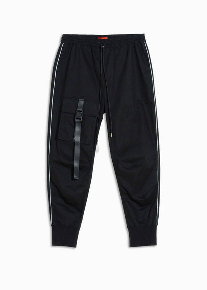 Tactical Strap Cargo Joggers | Black