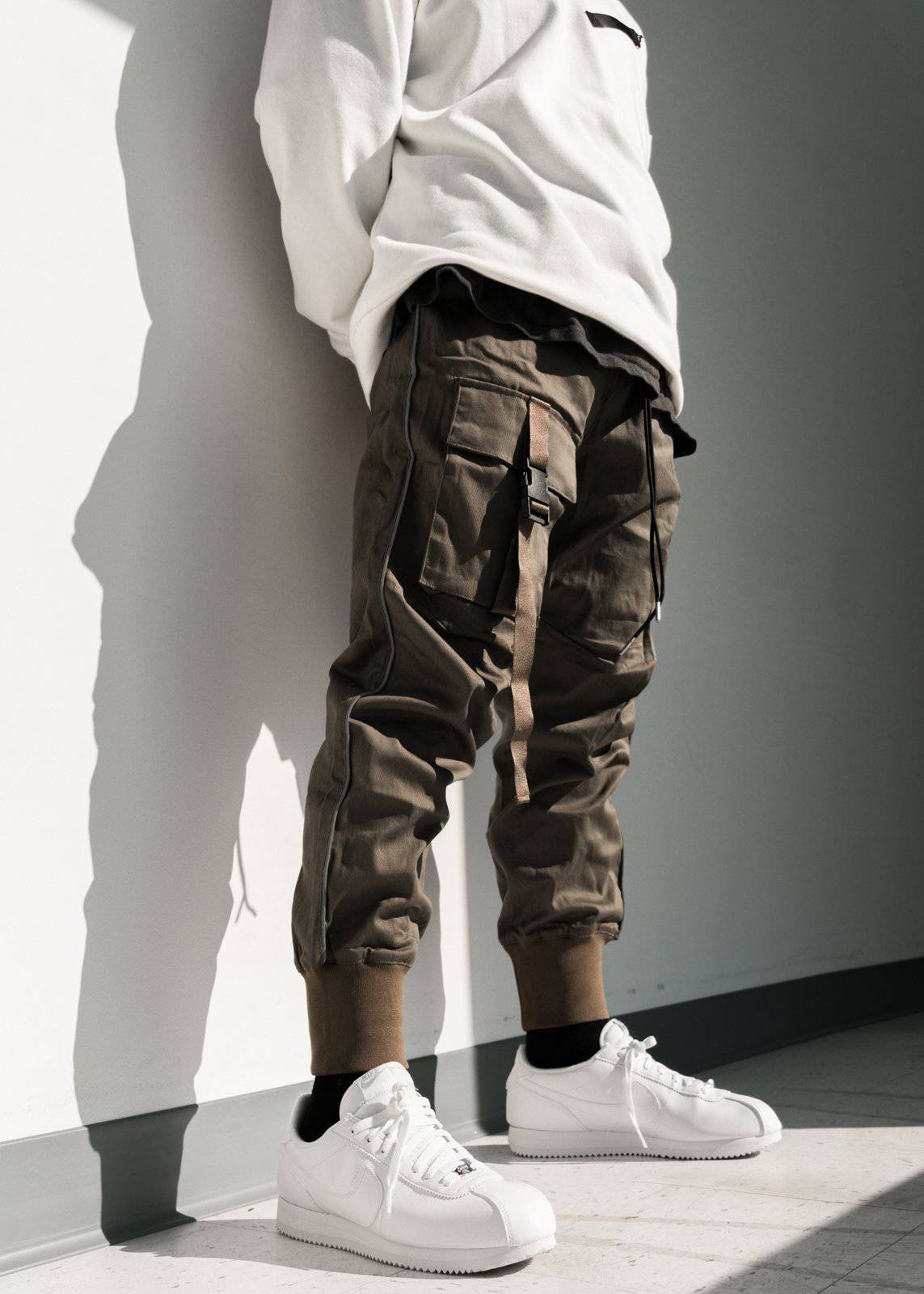 Tactical Strap Cargo Joggers | Tobacco