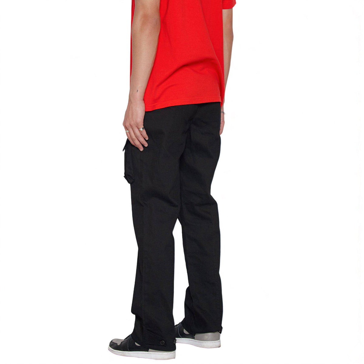 Cargo Pants with Removable Pocket | Black