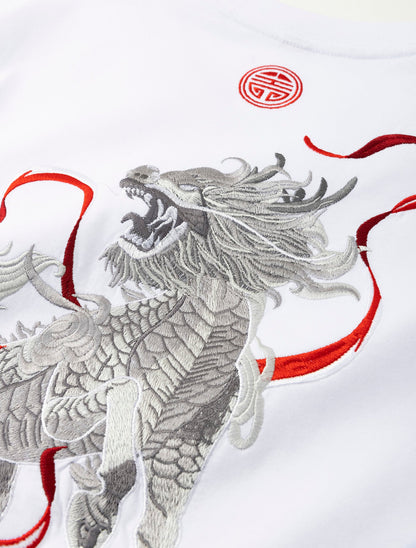 Raging Kirin Embroidery Tee