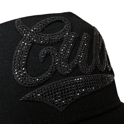 Crystal Paisley Shimuchan Logo Mesh Back Trucker Hat |  Black