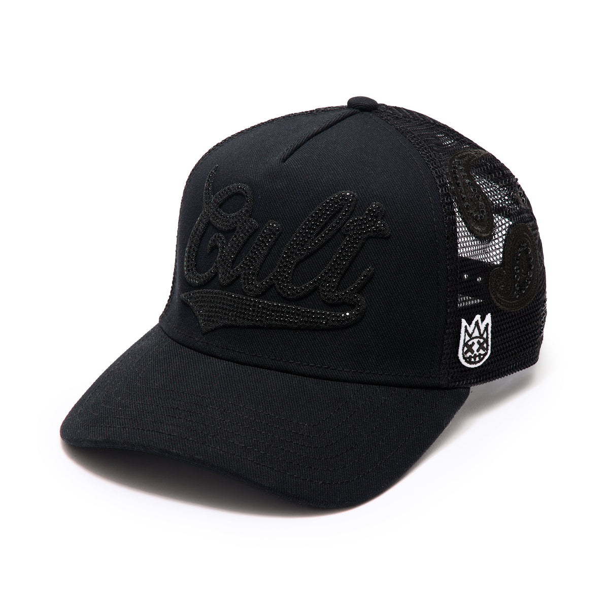 Crystal Paisley Shimuchan Logo Mesh Back Trucker Hat |  Black