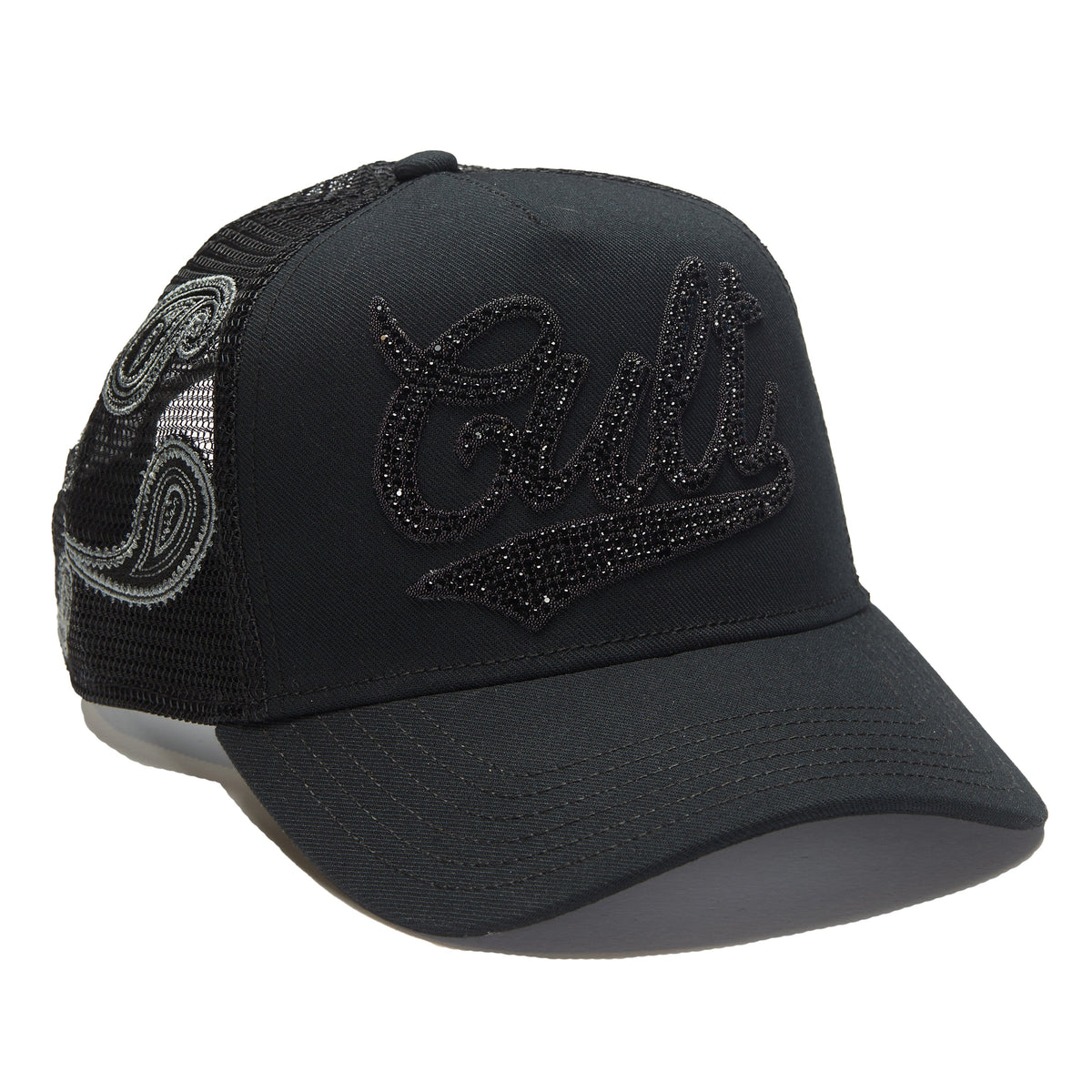 Paisley Shimuchan Logo Mesh Back Trucker Hat | Black