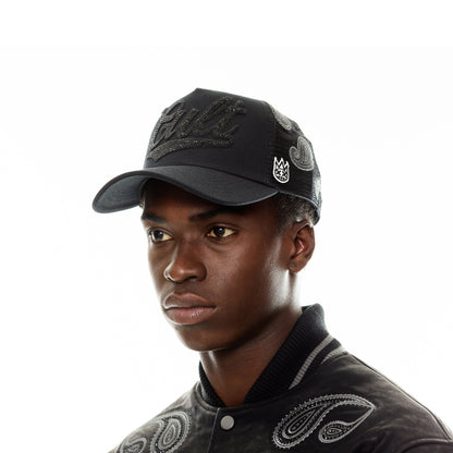 Paisley Shimuchan Logo Mesh Back Trucker Hat | Black