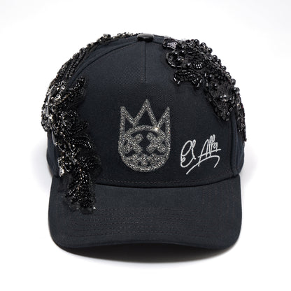 Cult x El Alfa Premium Snapback Trucker Hat in Black