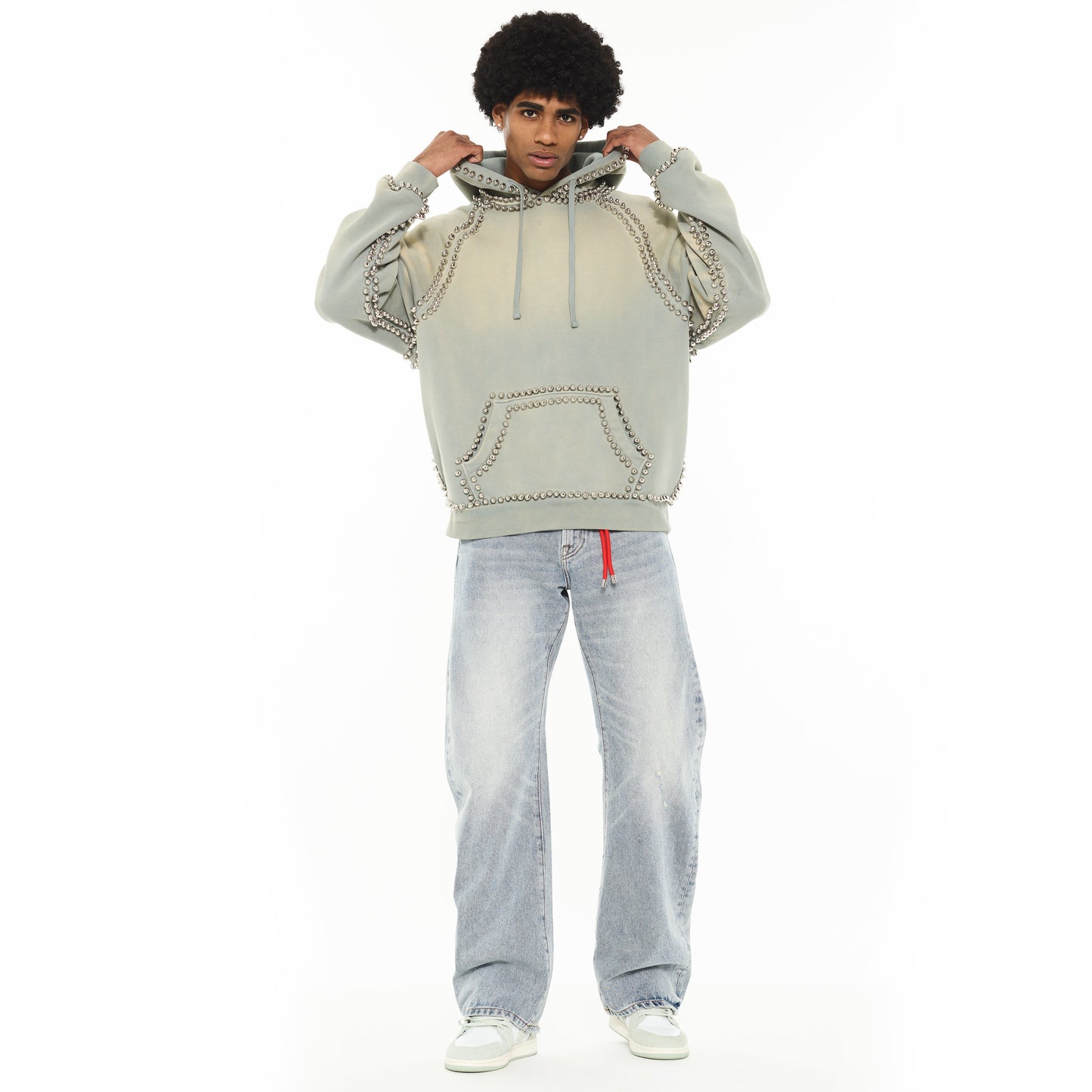 Pullover Novelty Hoody in Smog