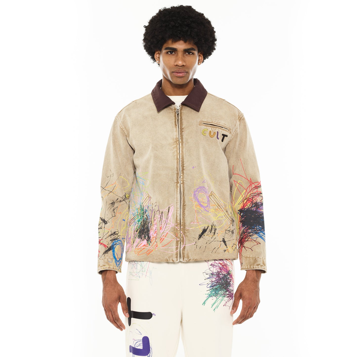 Canvas Workwear Jacket in Scribble