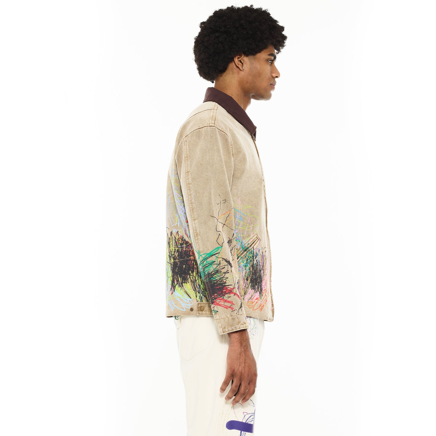 Canvas Workwear Jacket in Scribble
