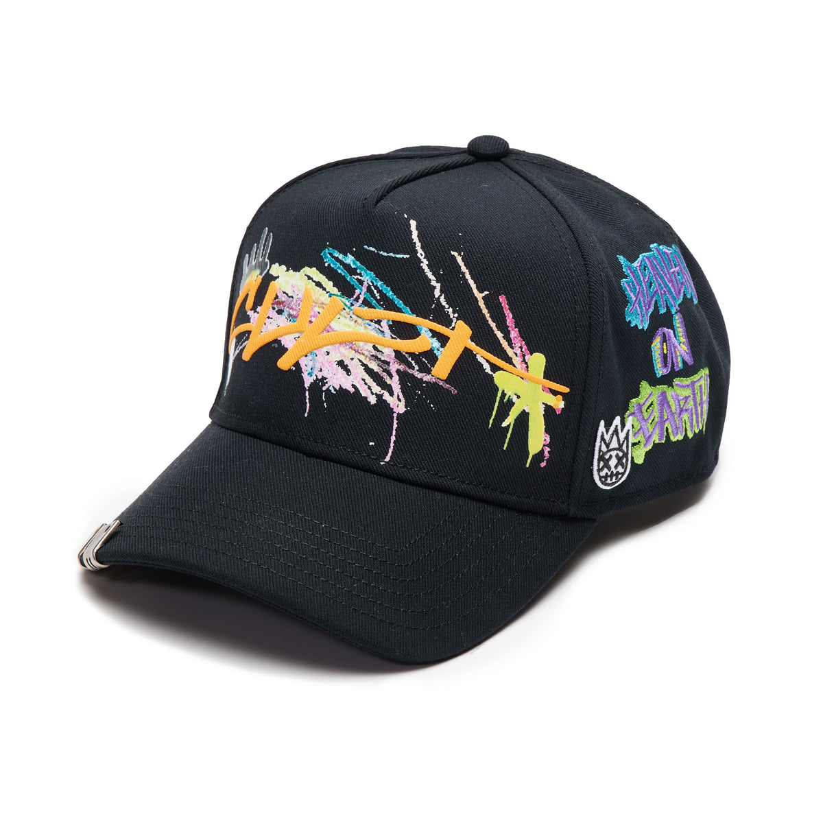 Mesh Back Trucker Hat "Cult Graffiti" | Black