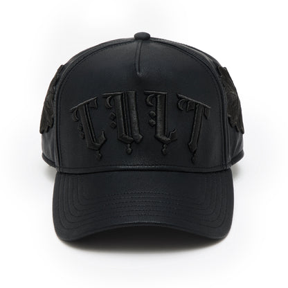 Cult X El Alfa Logo 5 Panel A Frame Trucker Hat "Flower" | Black