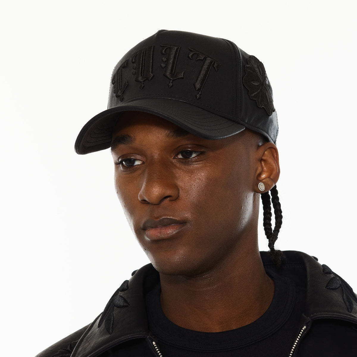 Cult X El Alfa Logo 5 Panel A Frame Trucker Hat "Flower" | Black