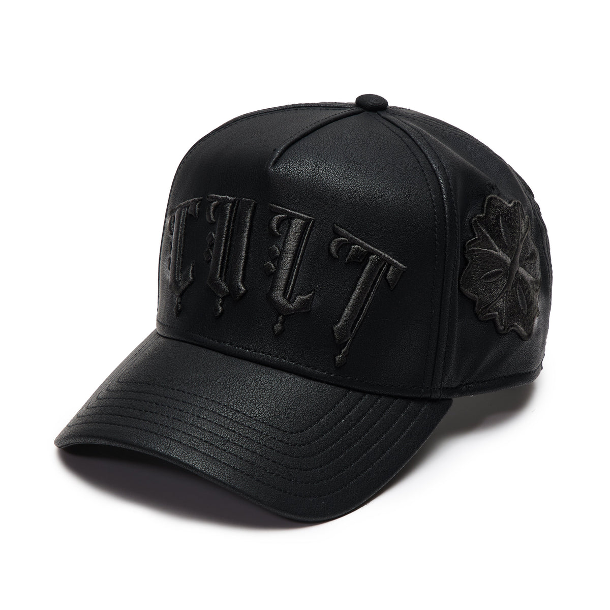 Cult X El Alfa Logo 5 Panel A Frame Trucker Hat "Flower" | Black