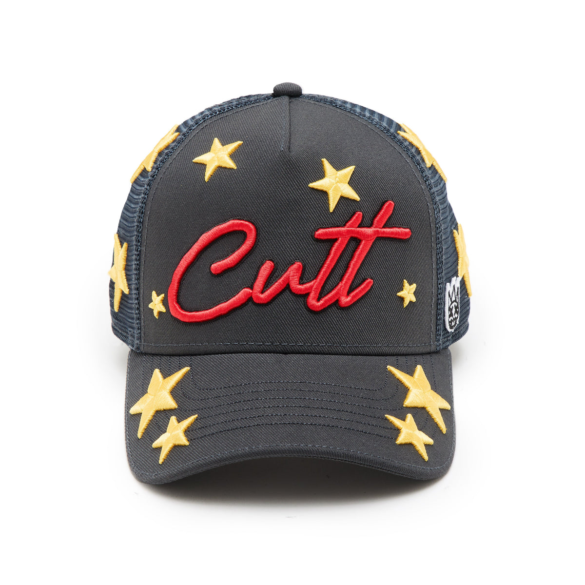 Mesh Back Trucker Hat "Cherubs" in Steel