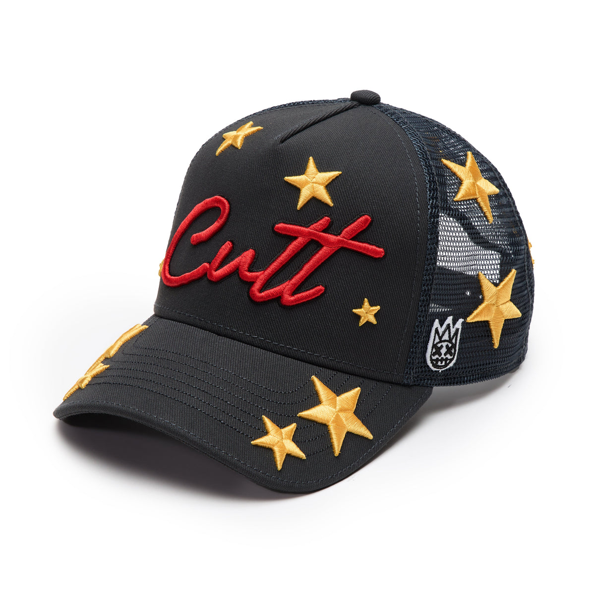 Mesh Back Trucker Hat "Cherubs" in Steel
