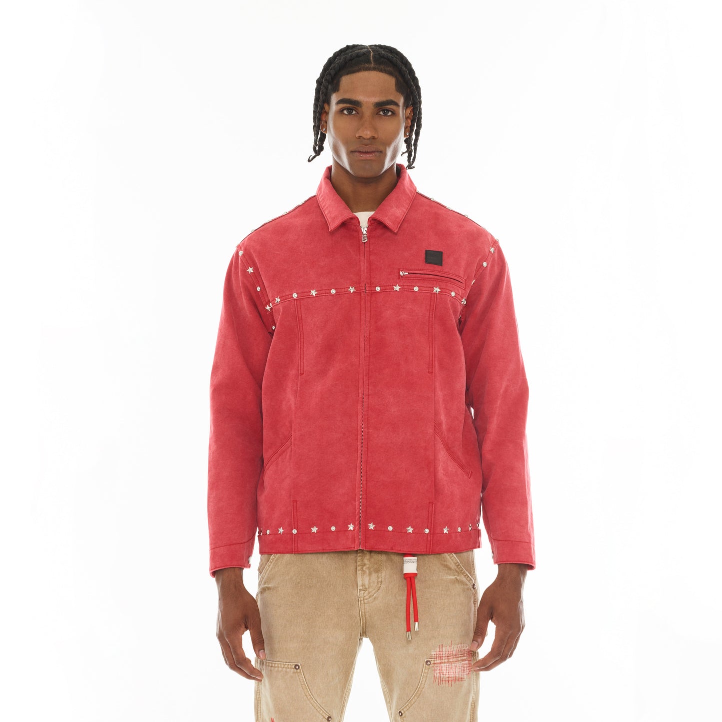 Canvas Workwear Jacket in Vintage Red Canvas