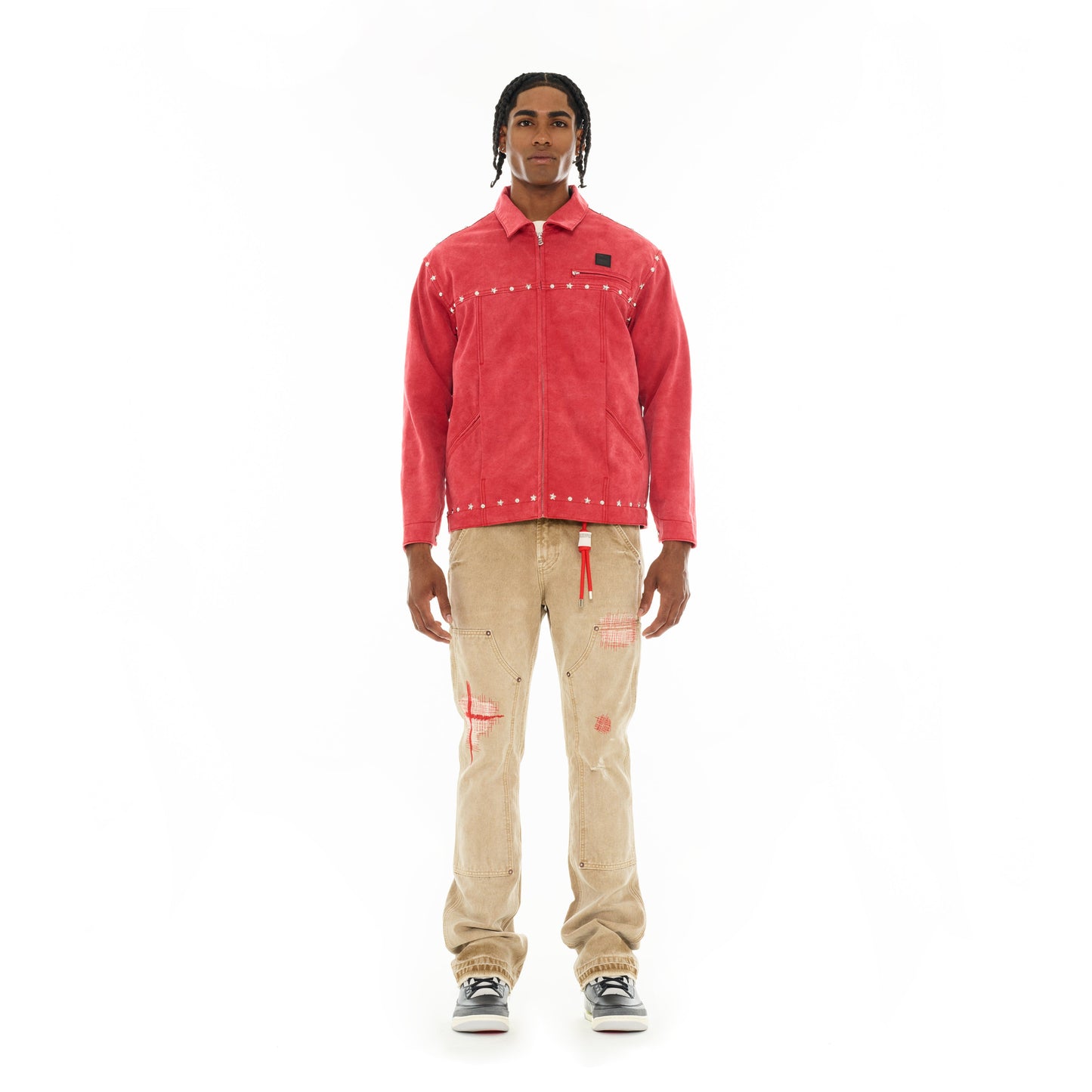 Canvas Workwear Jacket in Vintage Red Canvas