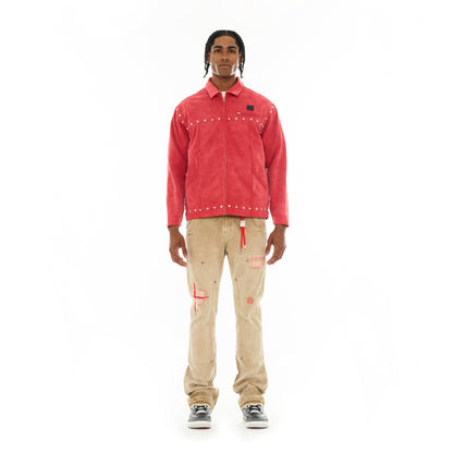 Canvas Workwear Jacket in Vintage Red Canvas