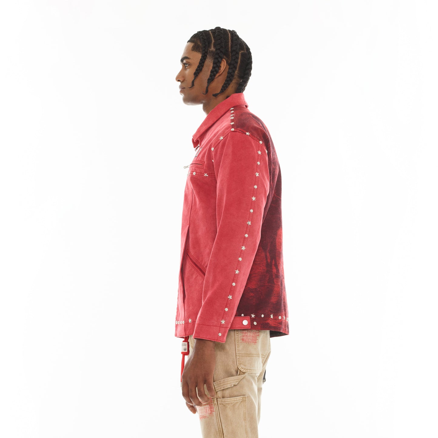 Canvas Workwear Jacket in Vintage Red Canvas