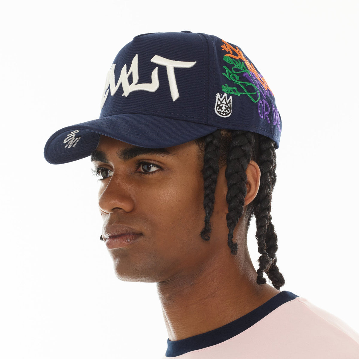 Mesh Back Trucker Hat "Graffiti" | Midnight Blue