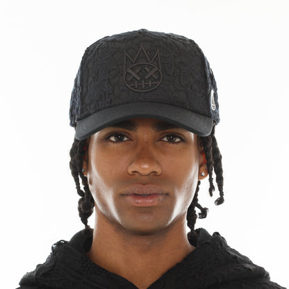 A Frame Trucker Hat "Lace" In Black