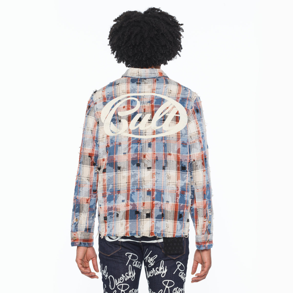 L/S Vintage Embroidered Plaid Woven Shirt | Harvest Plaid
