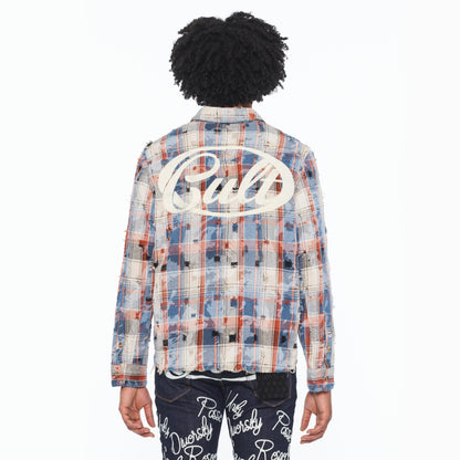 L/S Vintage Embroidered Plaid Woven Shirt | Harvest Plaid