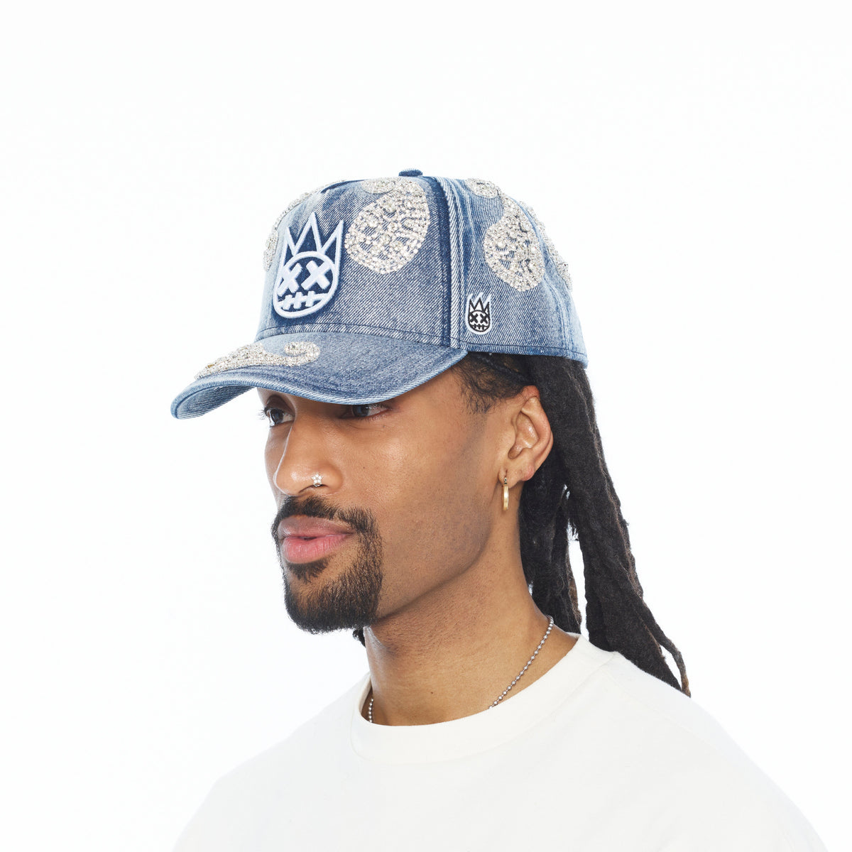 El Alfa Paisley Panel A Frame Trucker Hat | Light Blue