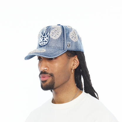 El Alfa Paisley Panel A Frame Trucker Hat | Light Blue