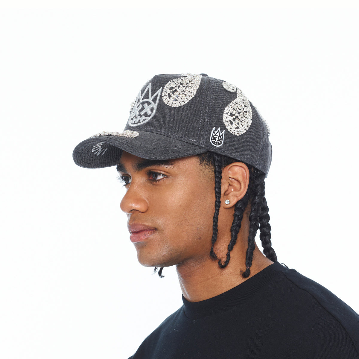El Alfa Paisley Panel A Frame Trucker Hat | Black
