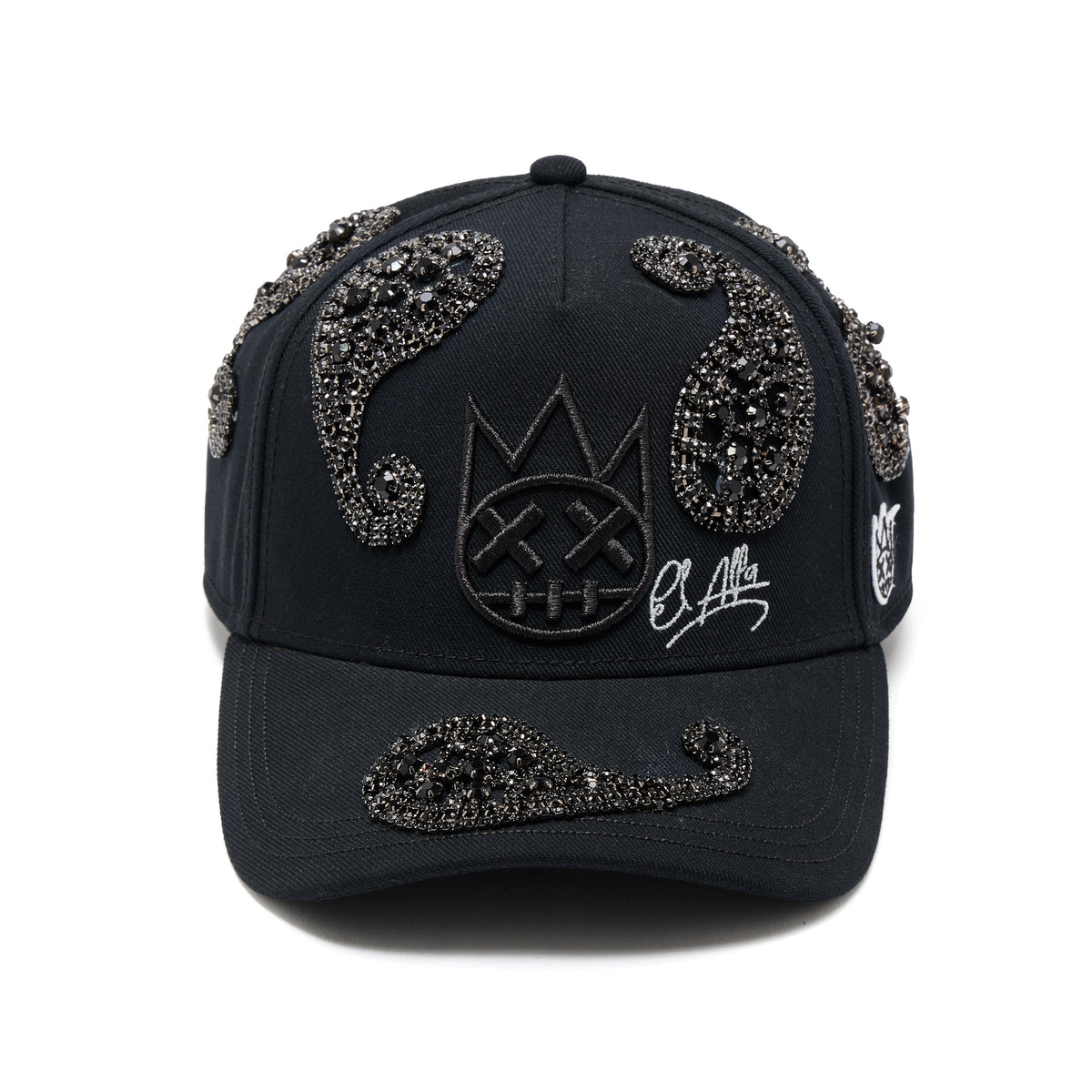 Paisley 5 Panel A Frame Trucker Hat | Black