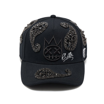 Paisley 5 Panel A Frame Trucker Hat | Black