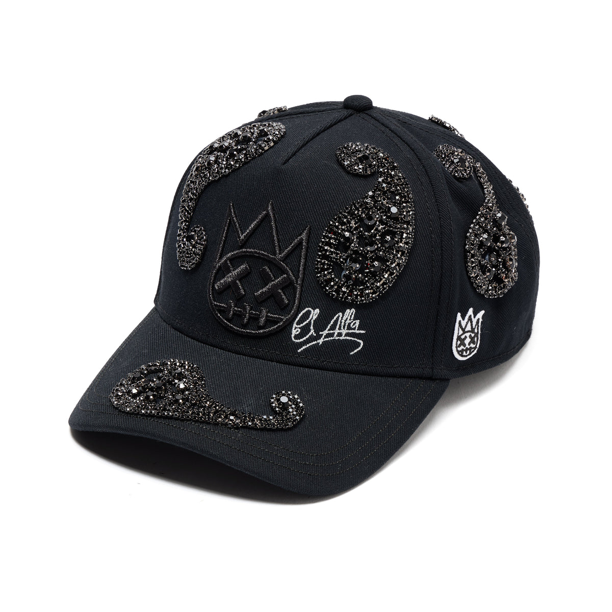Paisley 5 Panel A Frame Trucker Hat | Black