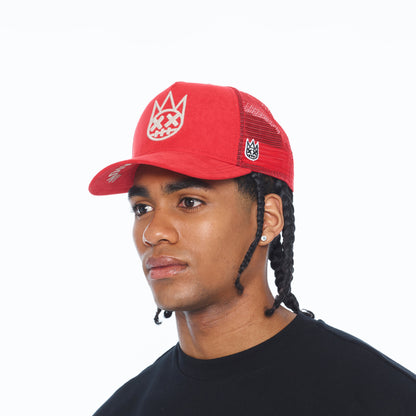 Logo Mesh Back Trucker Hat | Racing Red