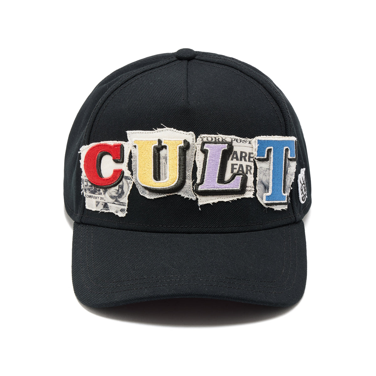 A Frame Trucker Hat "Cult Newsprint" | Black