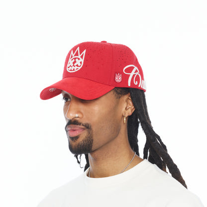 A Frame Trucker Hat "Crystal Burst" | Racing Red