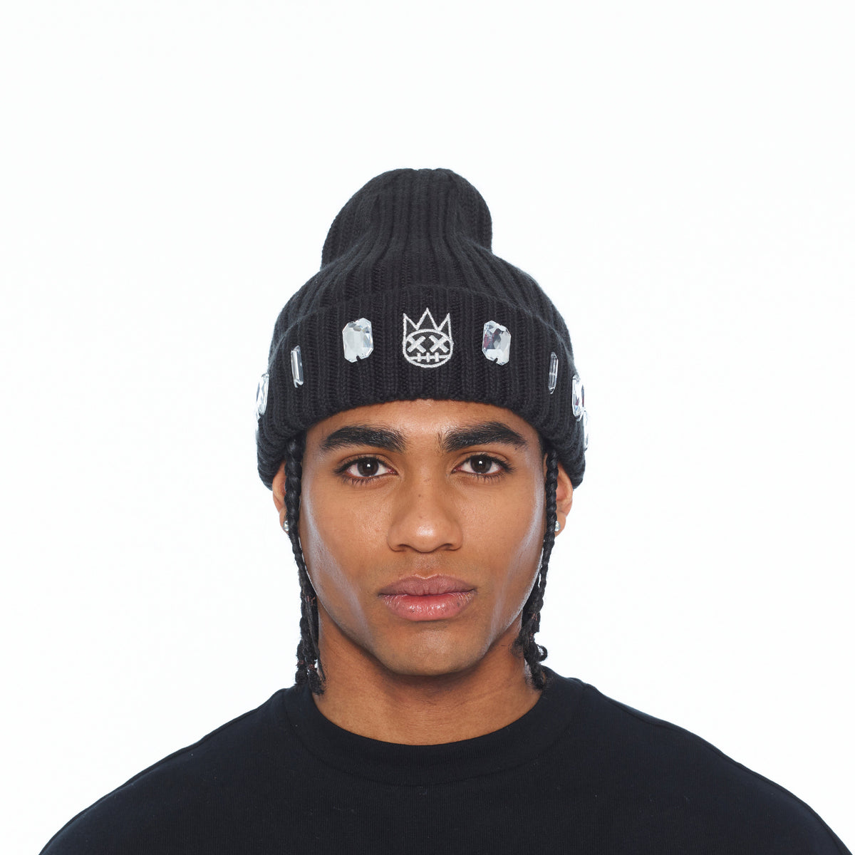 Knit Hat "Gem" In Black