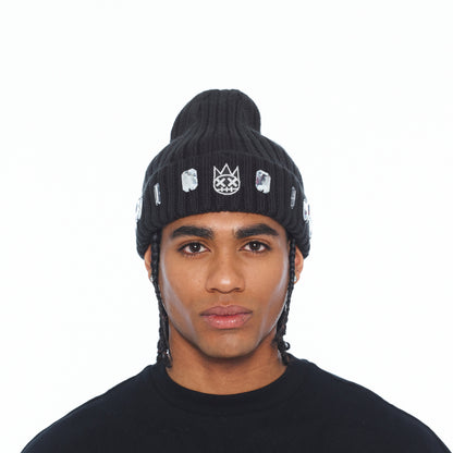 Knit Hat "Gem" In Black