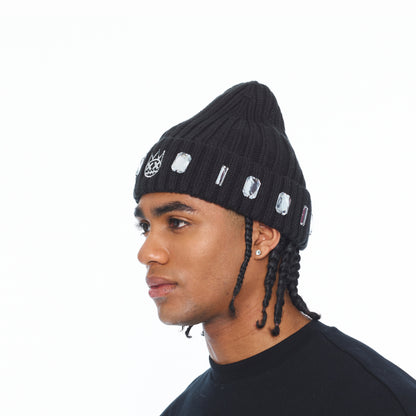 Knit Hat "Gem" In Black