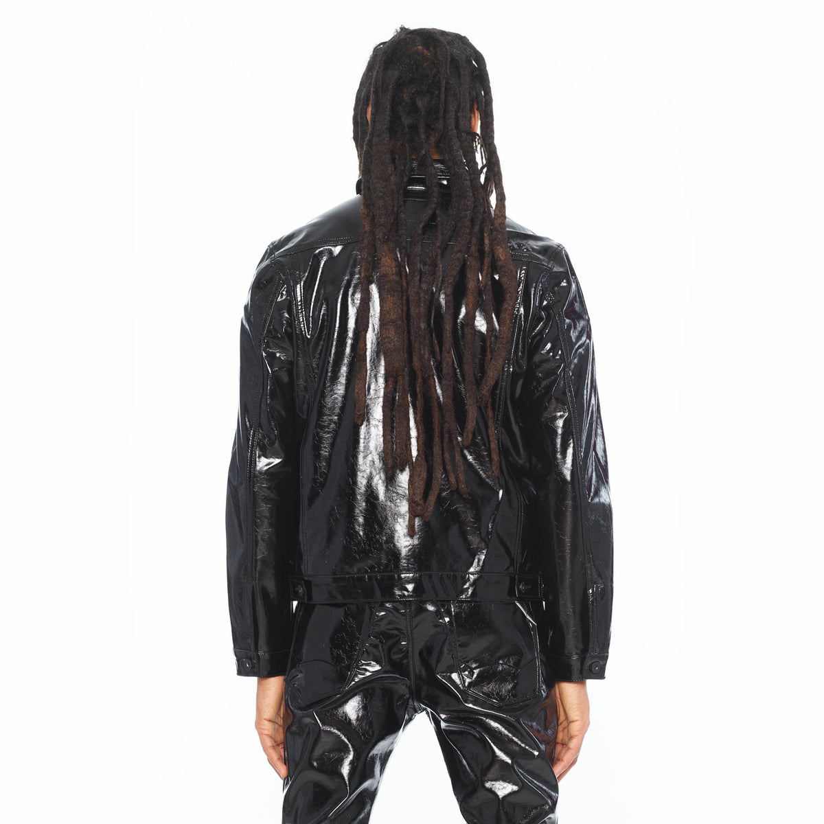 Cult's Type II Patten Leather Black Jacket In Black