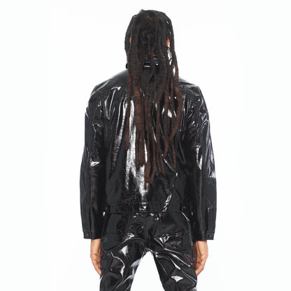 Cult's Type II Patten Leather Black Jacket In Black