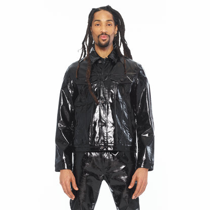 Cult's Type II Patten Leather Black Jacket In Black